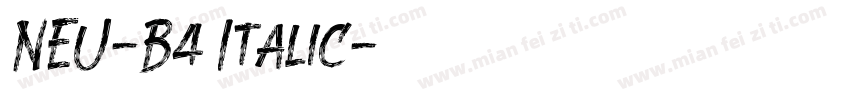 NEU-B4 Italic字体转换